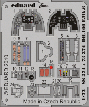 Eduard 73374 DH-100 F. Mk.6 1/72 AMODEL