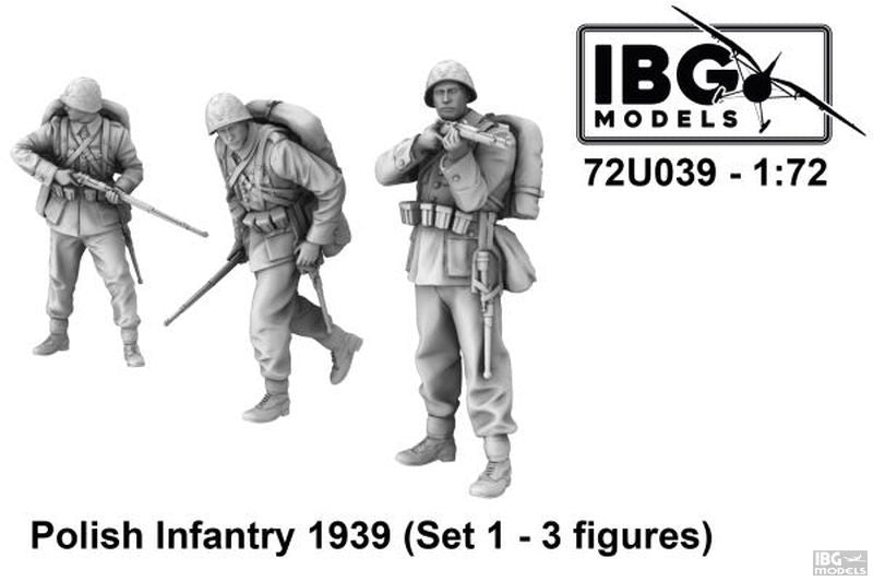 IBG 72U039 Polish Infantry 1939 Set 1 (3d printed - 3 figures) 1/72