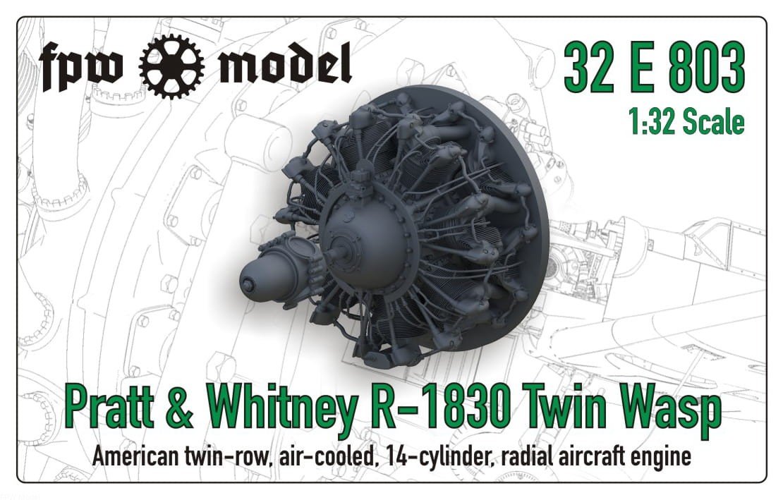 FPW Model 32E803 Pratt &amp;amp; Whitney R-1830 Twin Wasp (Fix) 1/32