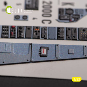 KELIK K32024 Mirage 2000C - interior 3D decals for Kitty Hawk/Zimi models kit 1/32 – zdjęcie 10