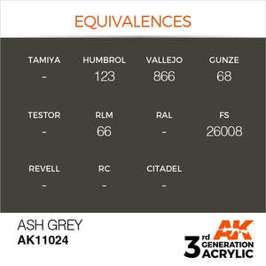 AK Interactive AK11024 Ash Grey 17ml – immagine 3