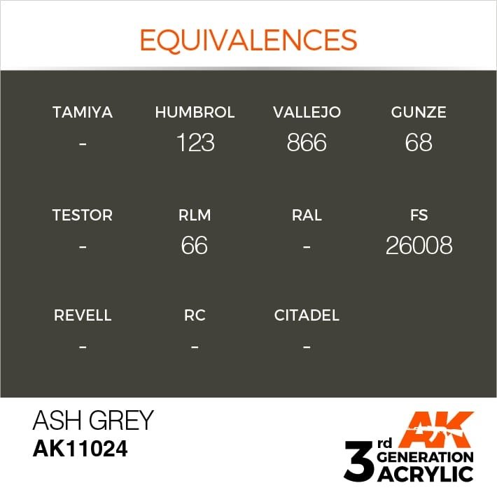 AK Interactive AK11024 Ash Grey 17ml – immagine 3