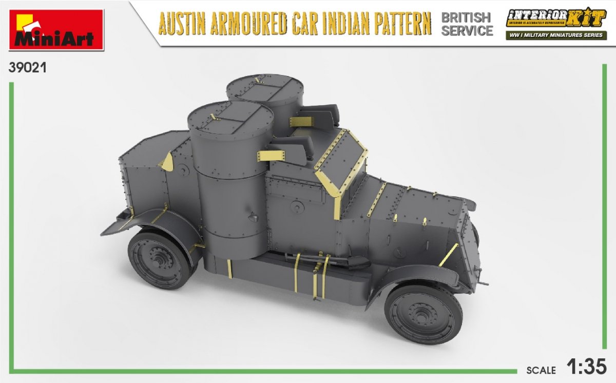 Miniart 39021 AUSTIN ARMORED CAR INDIAN PATTERN. BRITISH SERVICE. INTERIOR KIT 1/35 – image 4