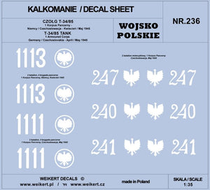 Weikert Decals DEC336 PzKpfw VI TIGER - Schwere Pz. Abt. 503 - tank no. 101 - commander Kurt Knispel - Russia 1/35