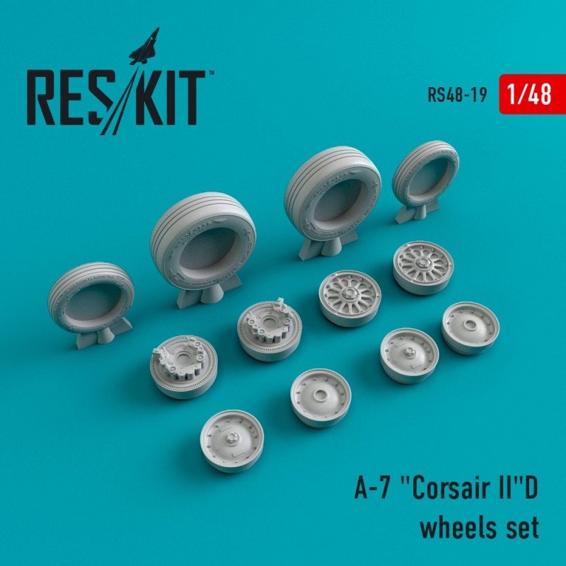 RESKIT RS48-0019 A-7 &amp;quot;Corsair II&amp;quot; (D) wheels set 1/48