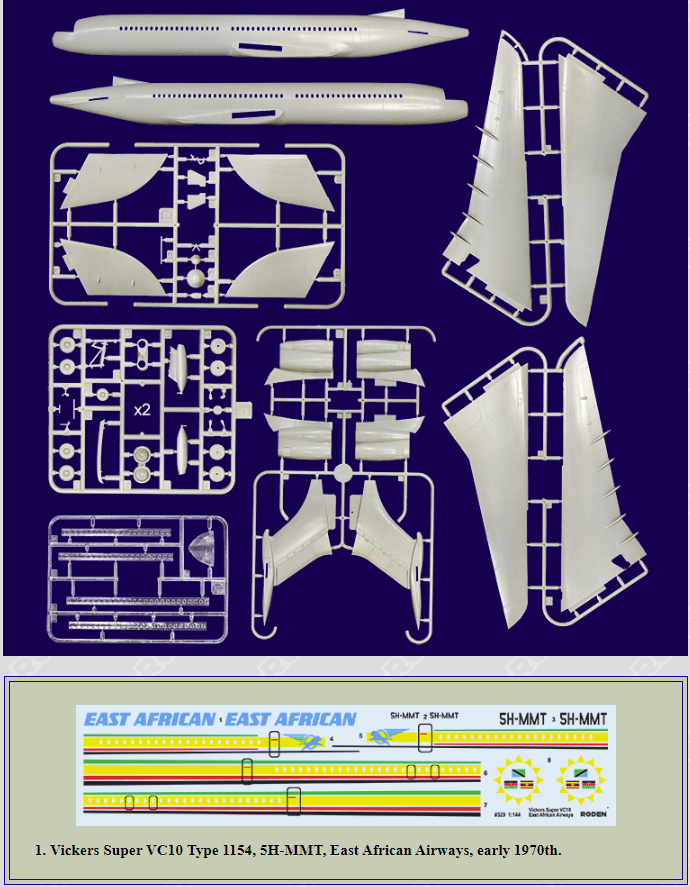 Roden 329 Vickers VC-10 Super type 1154 1/144 – zdjęcie 2