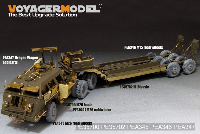 Voyager Model PEA347 WWII US M26 Recover Vehicle additional parts (For TAMIYA 35230/35244) 1/35 – zdjęcie 2