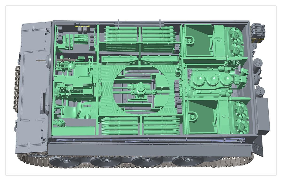 Rye Field Model 5003 Pz.kpfw.VI Ausf. E Tiger I Early Production (full interior) – zdjęcie 4