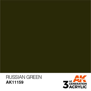 AK Interactive AK11159 RUSSIAN GREEN – STANDARD 17ml