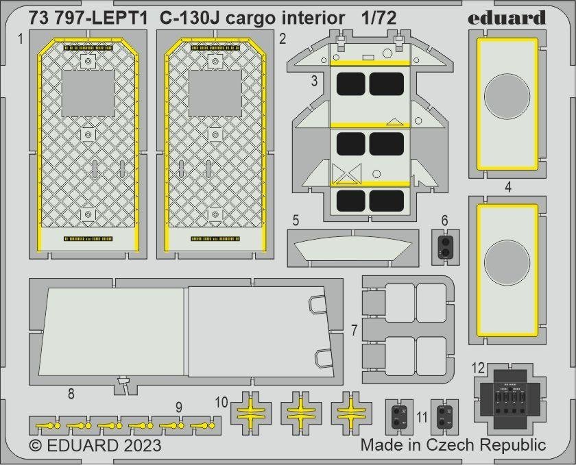 Eduard 73797 C-130J cargo interior ZVEZDA 1/72
