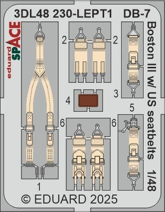 Eduard 3DL48230 DB-7 Boston III w/ US seatbelts SPACE HK Models 1/48 – zdjęcie 2