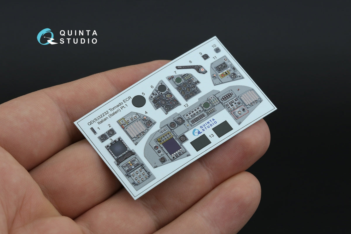 Quinta Studio QDS+32232 Tornado ECR Italian 3D-Printed &amp;amp; coloured Interior on decal paper (Italeri) (Small version) (with 3D-printed resin parts) 1/32 – zdjęcie 6