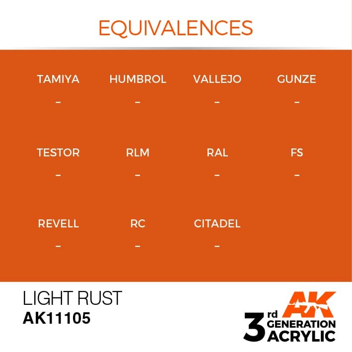 AK Interactive AK11105 LIGHT RUST – STANDARD 17ml – image 3