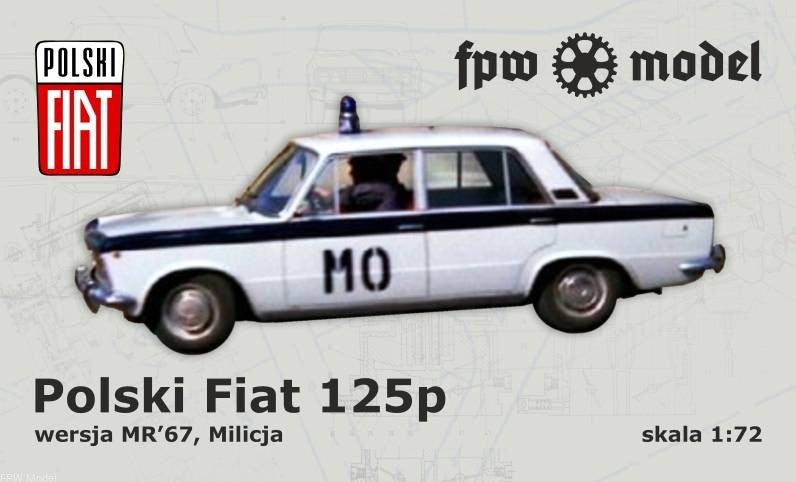 Maquette FPW 72602 Fiat 125p, MR67, Militia 1/72