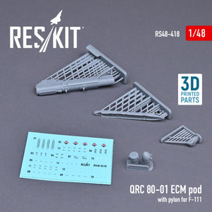 RESKIT RS48-0418 QRC 80-01 ECM POD WITH PYLON FOR F-111 (3D PRINTED) 1/48 – image 2