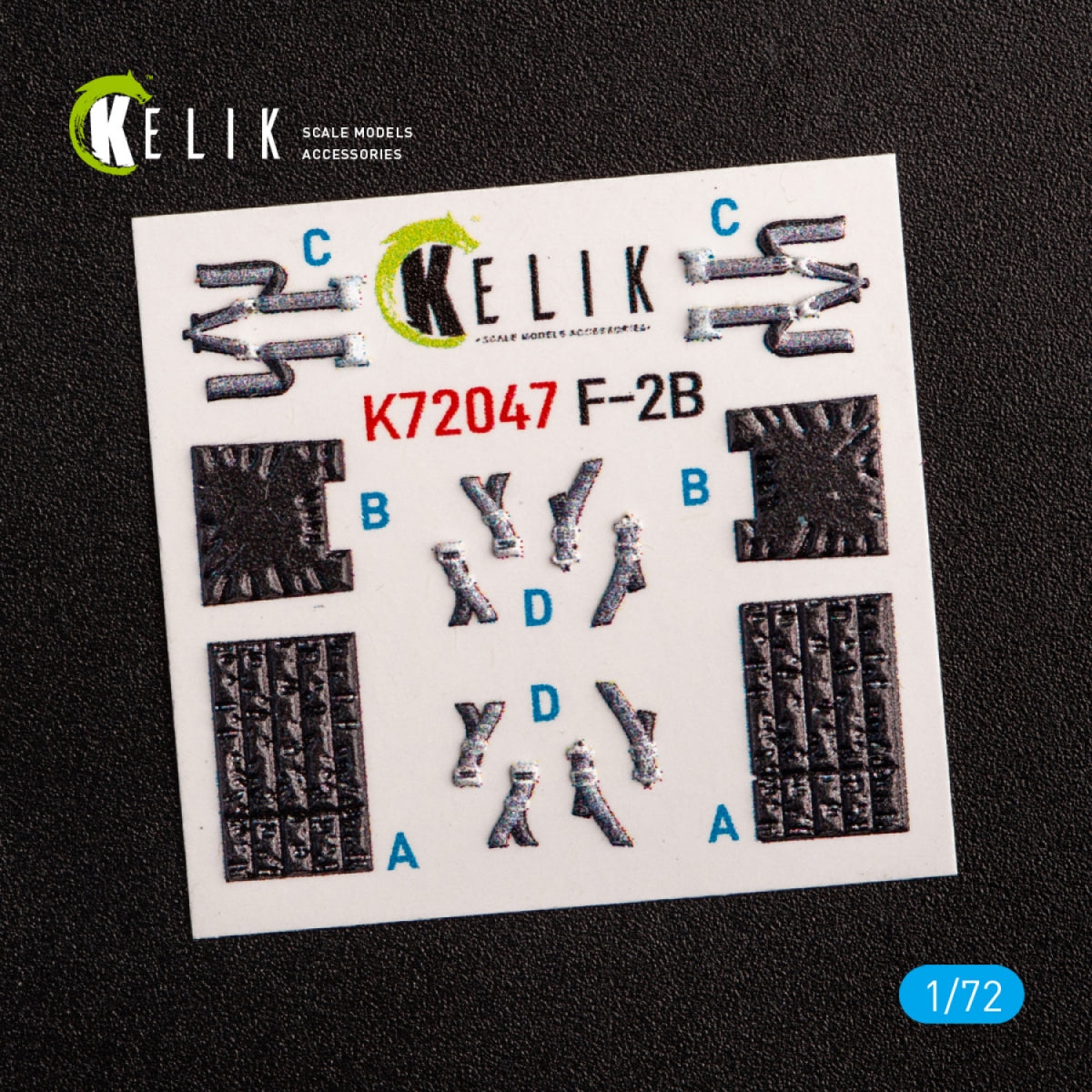 Kelik K72047 JASDF F-2B Fighter interior 3D decals for FineMolds kit 1/72