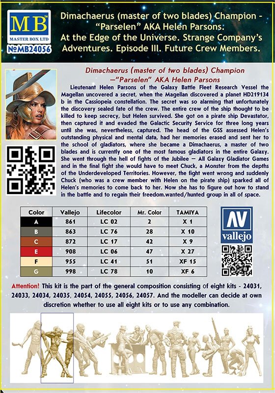 Master Box 24056 Dimachaerus (master of two blades) Champion – “Parselen” AKA Helen Parsons 1/24 – zdjęcie 3