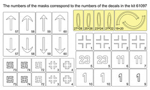 Omask 34047 Heinkel He-162 masks (for Miniart 48009) 1/48 – zdjęcie 2