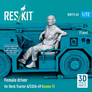 RESKIT RSF72-0065 Female driver for Deck Tractor A/S32A-49 (scene 1) (1 pcs) (3D Printed) 1/72 – zdjęcie 2