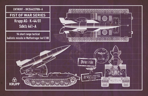 Modelcollect UA72190 German WWII V4 short range tactical ballistic missile in Waffentrager Auf E100 1/72 – zdjęcie 2