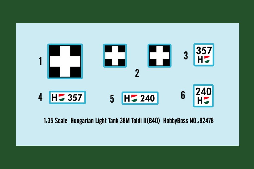 Hobby Boss 82478 Hungarian Light Tank 38M Toldi II(B40) 1/35 – zdjęcie 4