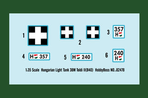 Hobby Boss 82478 Hungarian Light Tank 38M Toldi II(B40) 1/35 – zdjęcie 4