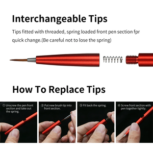 DSPIAE AT-FB02 Fine Brush With Replacable Point Tip - Green – image 3