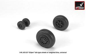 Armory Models AW48504 JAS-39 Gripen wheels w/ weighted tires, late 1/48 – zdjęcie 3