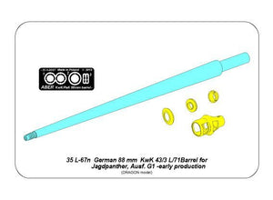 Aber 35L-067N 88 mm Pak 43/3 L/71 Barrel for German Tank Destroyer Jagdpanther Ausf.G1 early 1/35 – image 6