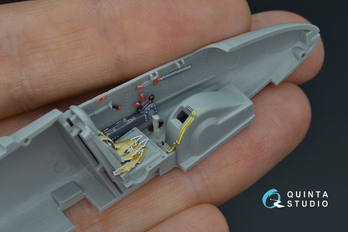 Quinta Studio QD48162 He 162 3D-Printed &amp;amp; coloured Interior on decal paper (Dragon) 1/48 – zdjęcie 3