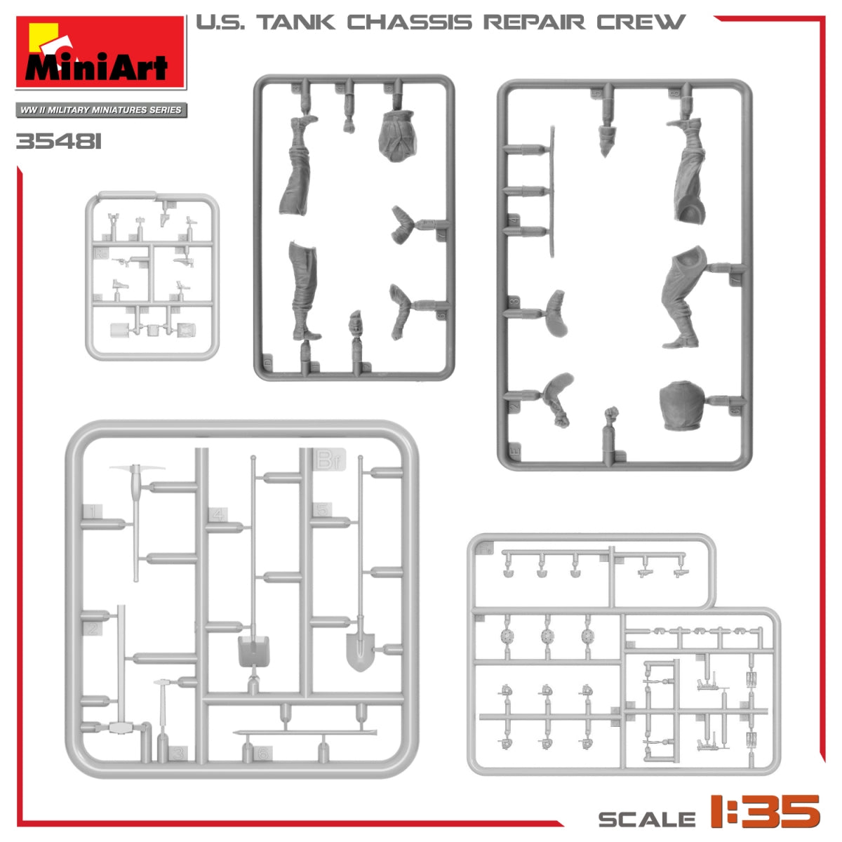 MiniArt 35481 U.S. TANK CHASSIS REPAIR CREW 1/35 – zdjęcie 3