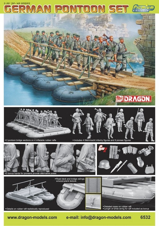 Dragon 6532 German Pontoon Set Primium Edition 1/35