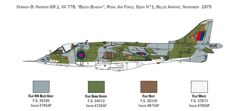 Italeri 1435 HARRIER GR.1 Transatlantic Air Race 50th 1/72 – zdjęcie 3