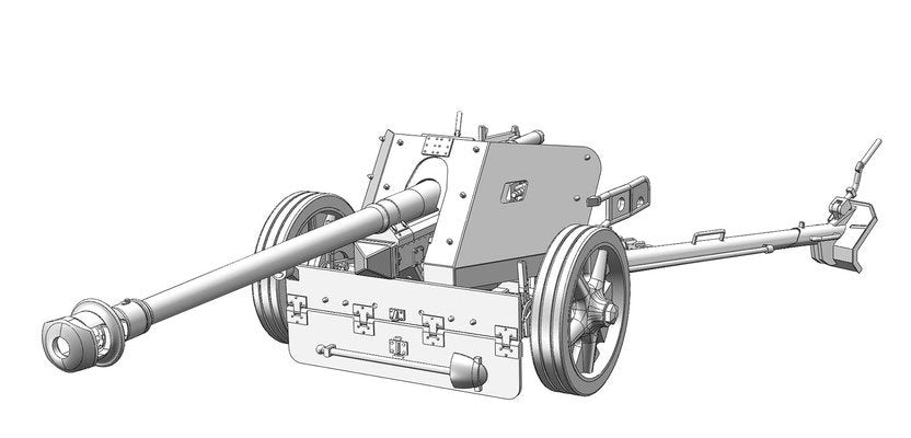 Das Werk DW35027 German 7,5cm Pak40 with 4 Figures 1/35 – zdjęcie 3