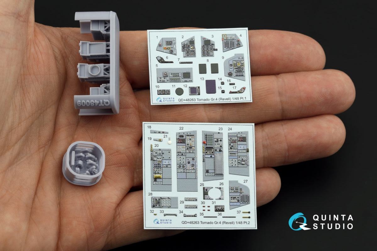Quinta Studio QDS+48263 Tornado GR.4 3D-Printed coloured Interior on decal paper (Revell) (small version) (with 3D-printed resin parts) 1/48 – zdjęcie 2