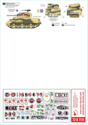 Star Decals 72-A1111 British Sherman tanks in North Africa 1/72 – zdjęcie 2