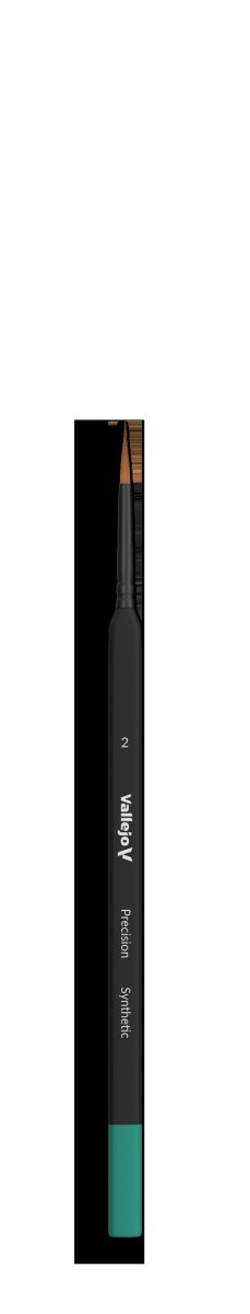 VALLEJO B03002 - Brush - Precision - Round Synthetic Brush, Triangular Handle No. 2 – image 2