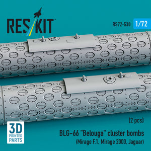 RESKIT RS72-0530 BLG-66 &amp;quot;Belouga&amp;quot; cluster bombs (2 pcs) (3D Printed) 1/72 – zdjęcie 3