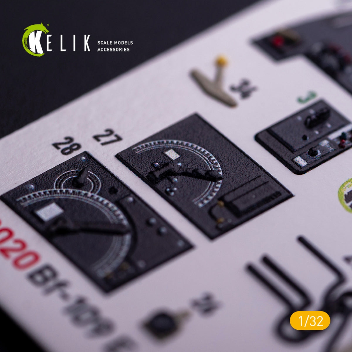 KELIK K32020 BF-109 E - Interior 3D Decal with 3D printed parts for Trumpeter kit 1/32 – zdjęcie 8