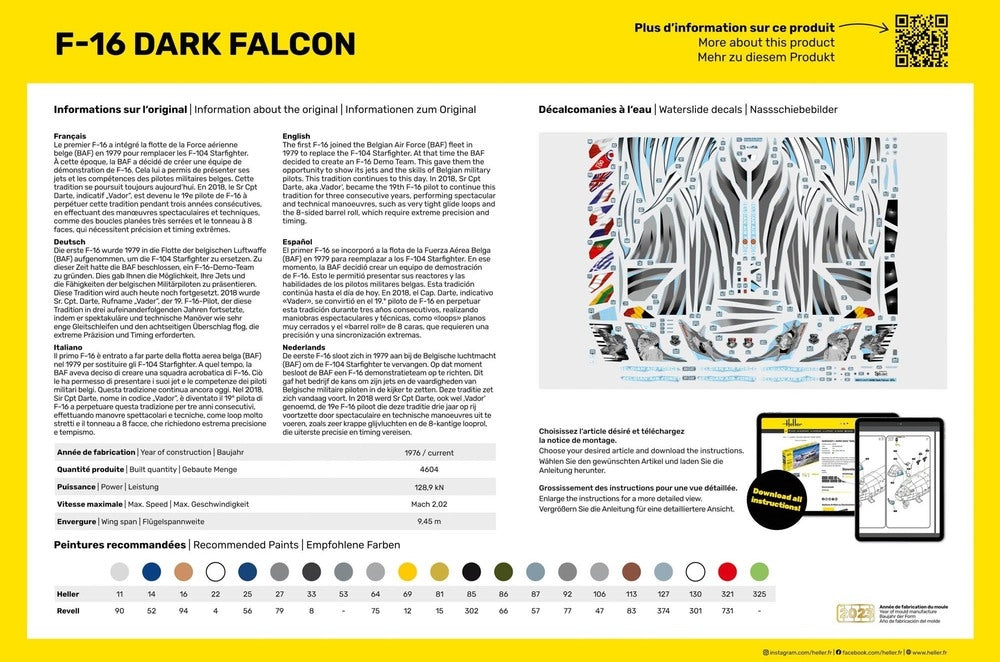 Heller 35411 F-16 Dark Falcon - Starter Kit 1/48 – image 4