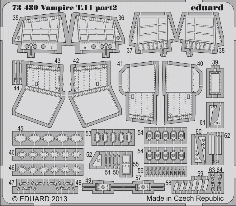 Eduard 73480 Vampire T.11 1/72 AIRFIX – zdjęcie 2