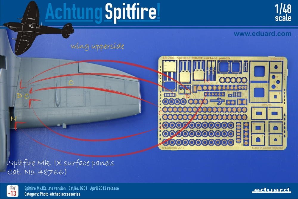 Eduard 48766 Spitfire Mk. IX surface panels 1/48 EDUARD – zdjęcie 7