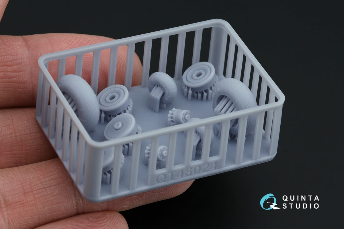 Quinta Studio QT48024 Ka-52 Wheels with separate hubs and weighted tires (Zvezda) 1/48 – zdjęcie 5
