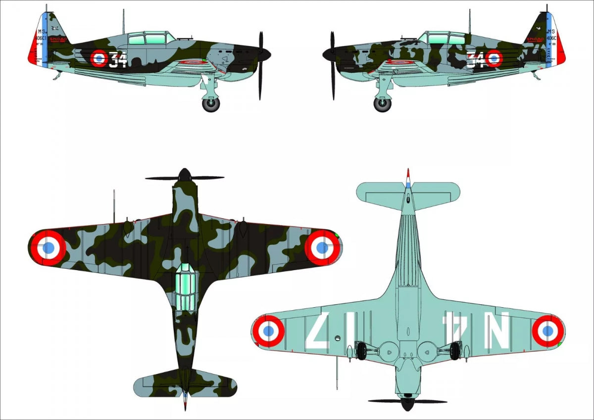 Dora Wings 48031 Morane-Saulnier MS.406C.1 - Battle Of France 1/48 – Bild 8