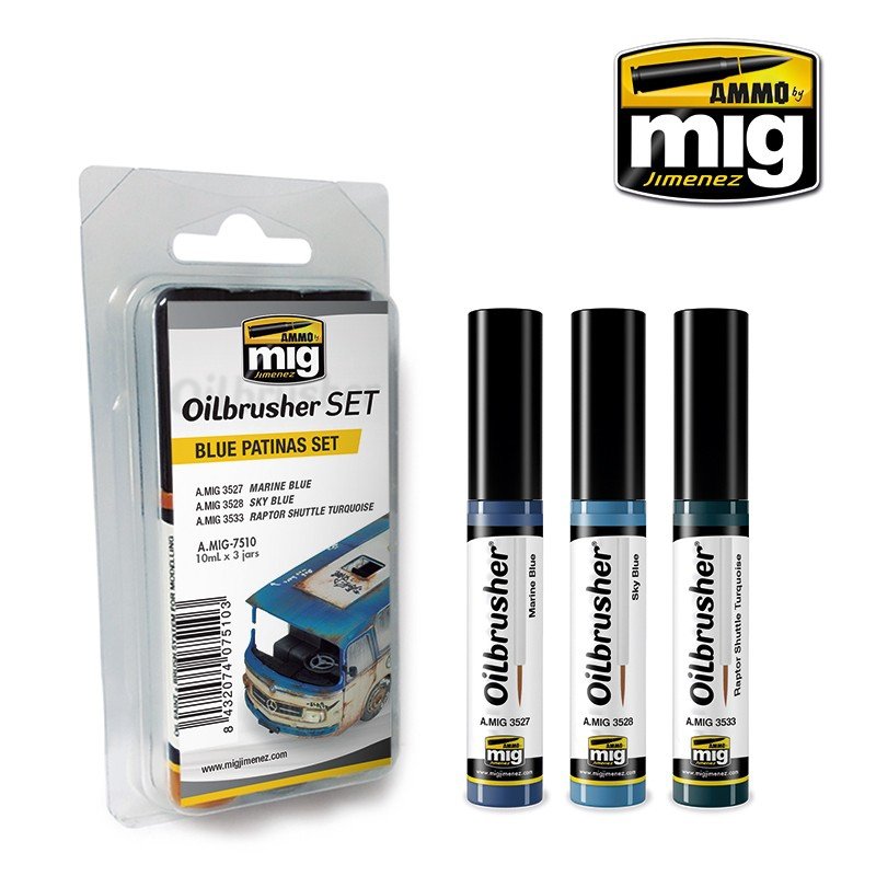 AMMO of Mig Jimenez 7510 BLUE PATINAS SET