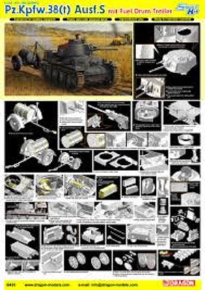 Dragon 6435 Pz.Kpfw.38(t) Ausf.S with Fuel Drum Trailer (1/35) – image 2