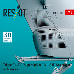 RESKIT RSU48-0431 Tail for CH-53E &amp;quot;Super Stallion&amp;quot;, MH-53E &amp;quot;Sea dragon&amp;quot; for Academy kit (3D printed) 1/48 – zdjęcie 3