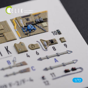 KELIK K72122 BF109-F2/F4 reconnaissance interior 3D decals for Fine Molds kit 1/72 – image 4