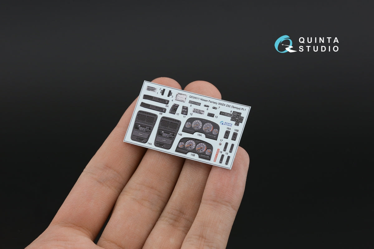 Quinta Studio QD24011 Nissan Fairlady 300ZX Z32 3D-Printed &amp;amp; coloured Interior on decal paper (Tamiya) 1/24 – zdjęcie 3