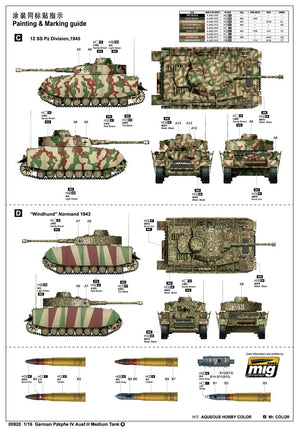 Trumpeter 00920 German Pzkpfw IV Ausf.H Medium Tank 1/16 – zdjęcie 2